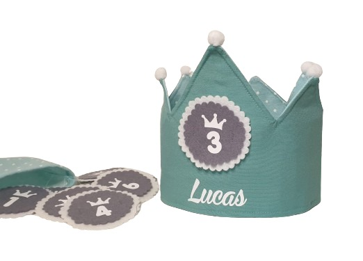 Corona de cumpleaños JADE personalizada y reversible (3)